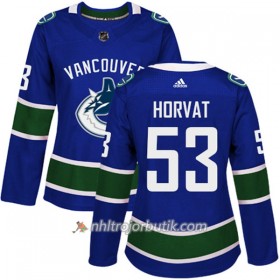 Dame Ishockey Vancouver Canucks Tröja Bo Horvat 53 Adidas 2017-2018 Blå Authentic